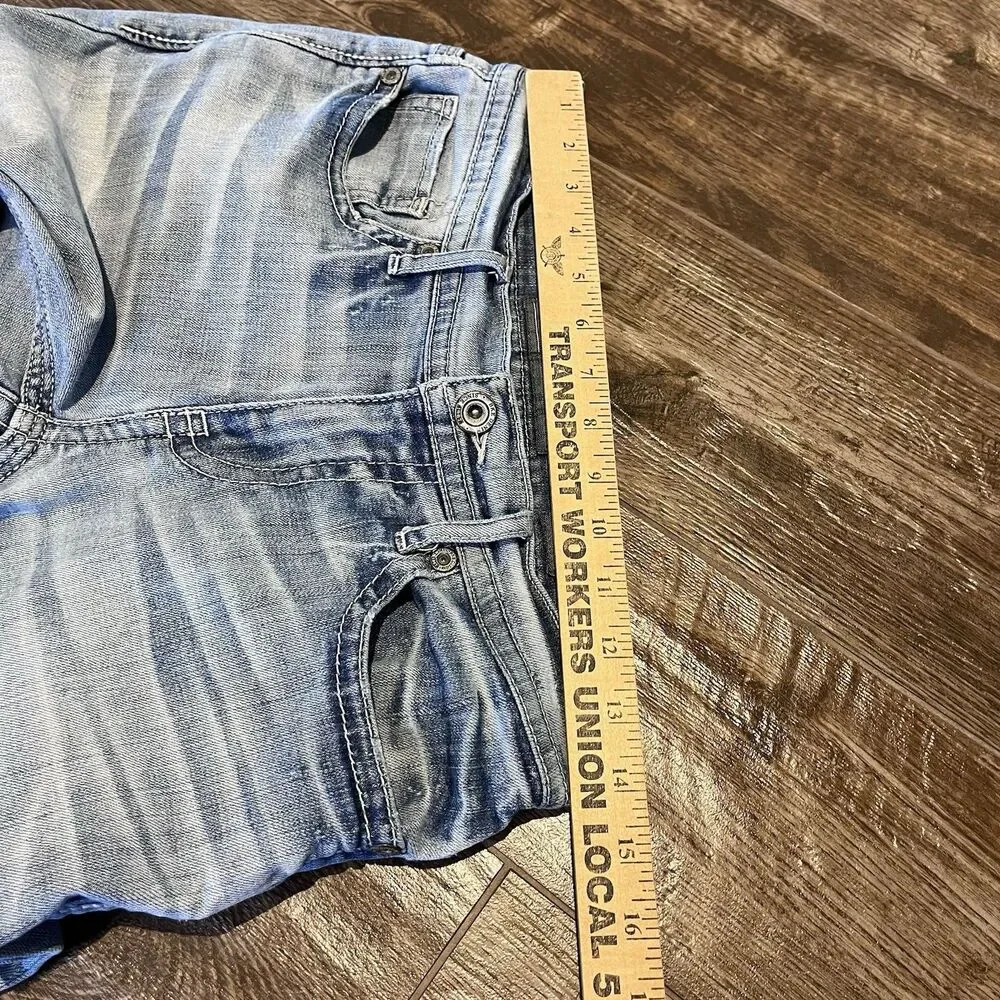 BKE Buckle Aiden Jeans Men's 28x29 Blue Denim Light Wash Embroidered Stretch - Picture 11 of 11